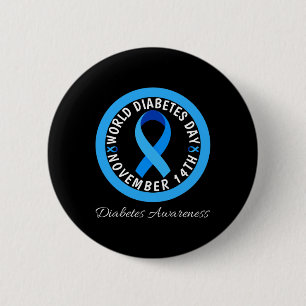 Welt-Diabetes-Tag Typ 1 Typ 2 Diabetes-Aufrufe Button