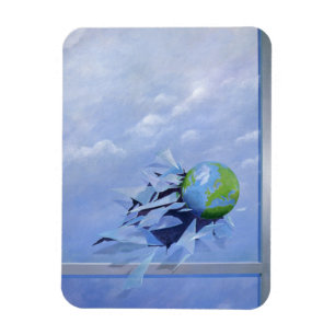 Welt, die Glas bricht Magnet