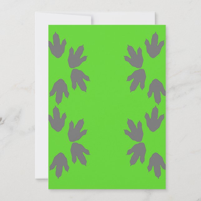 Welt Dinosaur Park Geburtstag Einladung Dinosaurie (Rückseite)