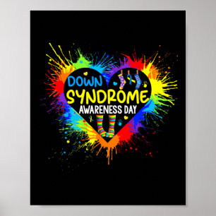 Welt-Down-Syndrom Tag 3 21 Unterstützung für Herz- Poster