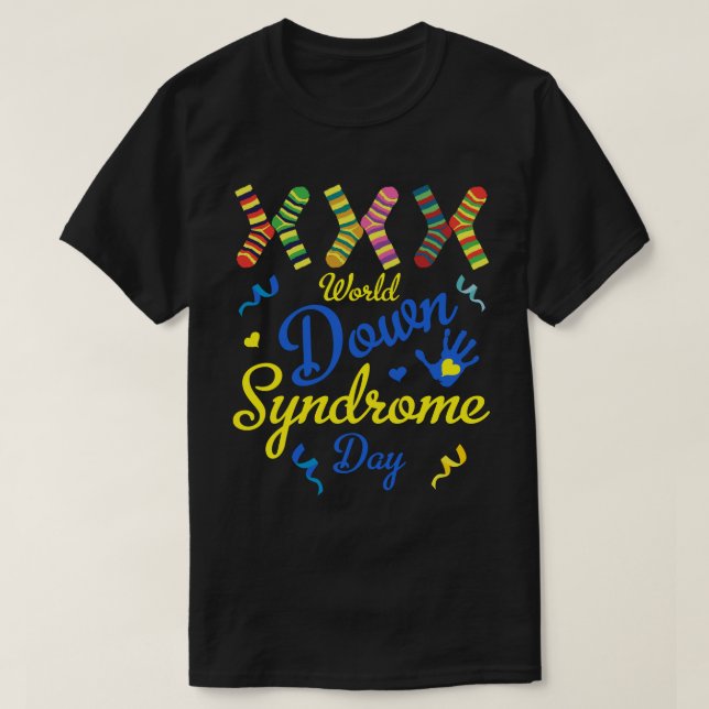 Welt-Down-Syndrom-Tag T-Shirt (Design vorne)