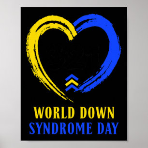 Welt-Down-Syndrom-Tag zur Bekämpfung von Krebsvors Poster