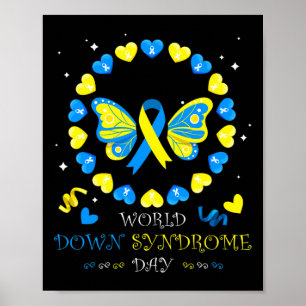 Welt-Down-Syndrom-Tag zur Bekämpfung von Krebsvors Poster