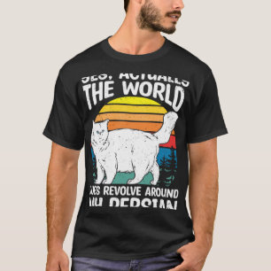 Welt dreht sich um Perserkatze  Katzenbesitzerin G T-Shirt