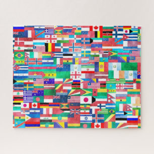 Welt-Flaggen-Puzzle Puzzle