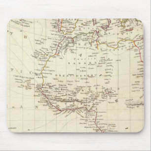 Welt, gnomonischer Proj I Afrika und Südeuropa Mousepad