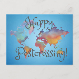 Welt - Happy Postcross Postcard Postkarte