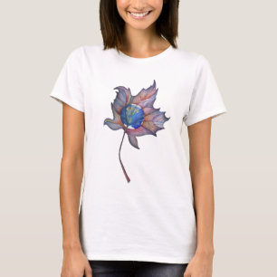 Welt in einem Ahorn-Blatt-Shirt T-Shirt