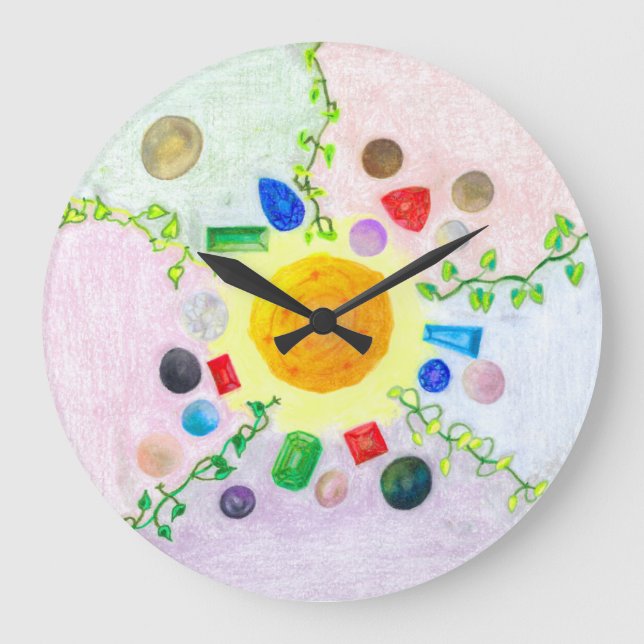 Welt innerhalb von Gemeinen und Perlen Uhr (Vorderseite)