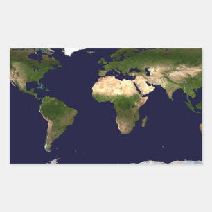 Welt insgesamt - Planet Erde Rechteckiger Aufkleber