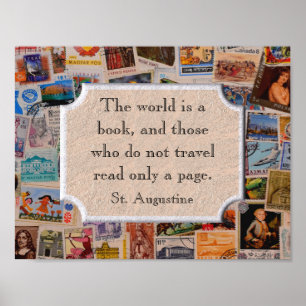 Welt ist ein Buch - Kunstdruck Poster