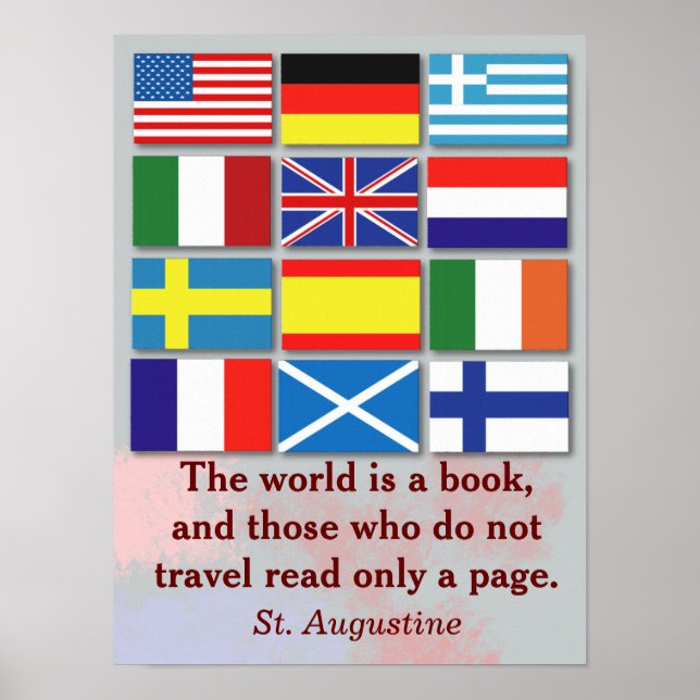 Welt ist ein Buch - St. Augustine Poster (Vorne)