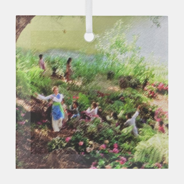 WELT IST EIN ZIRKELGlassornament Ornament Aus Glas (Vorderseite)