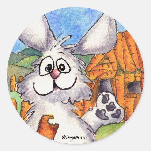 Welt ist mein Karottenaufkleber Runder Aufkleber (Vorderseite)