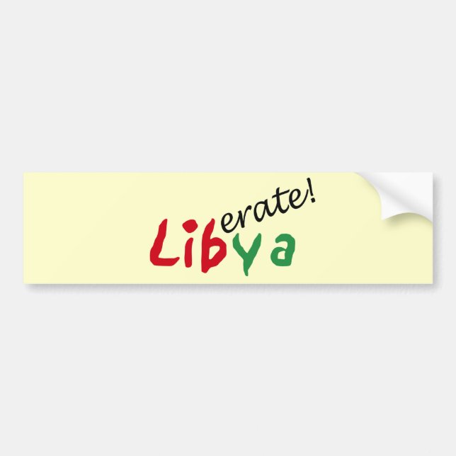 Welt_Liberate Libyen Autoaufkleber (Vorne)
