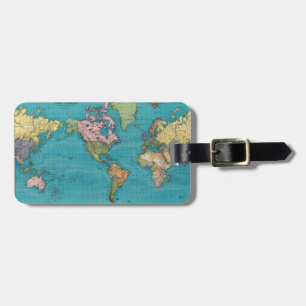 Welt, Mercators Projektion Gepäckanhänger