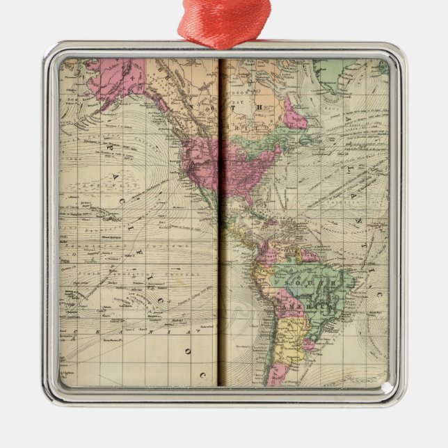 Welt Ornament Aus Metall (Vorne)