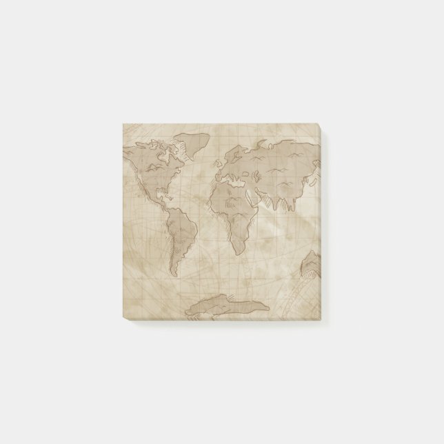 Welt Post-it Klebezettel (Vorderseite)