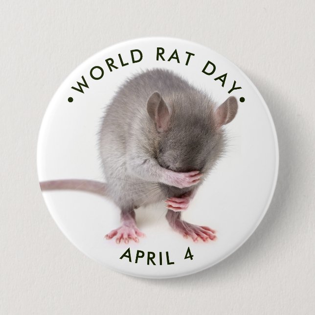 Welt-Rat-Tag Button (Vorderseite)