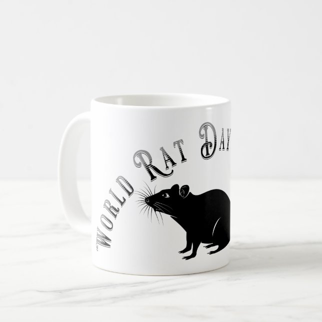 Welt-Rat-Tag Kaffeetasse (Vorderseite Links)