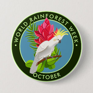 Welt-Regenwald-Woche, Cockatoo, Ingwer Button