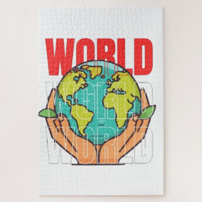 Welt – Reise-Abenteuer-Globus-Design Puzzle (Vertikal)