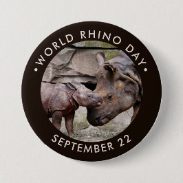 Welt-Rhino-Tag Button