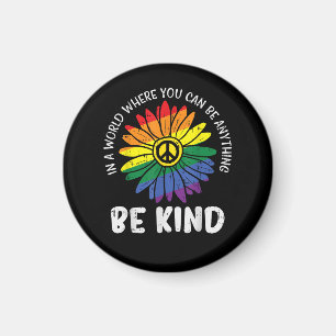 Welt sei freundlicher Regenbogen Magnet