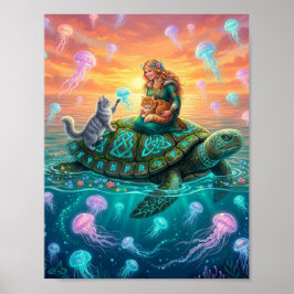 Welt-Tour-Schildkröte  Poster