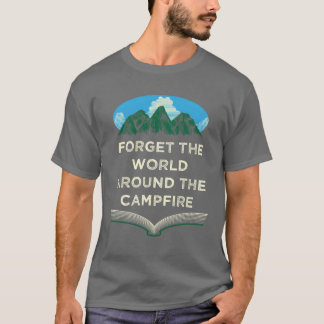 Welt um das Lagerfeuer Camping Sprüche Camper Q T-Shirt