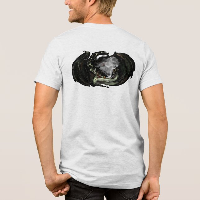 Welt und Drache Tri-Blend Shirt (Rückseite)
