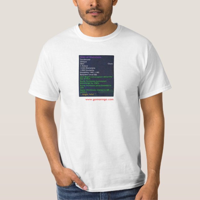 Welt von ManxCraft T-Shirt (Vorderseite)