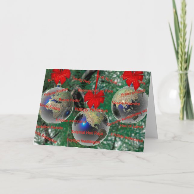 Welt-Weihnachtskarte Feiertagskarte (Vorderseite)