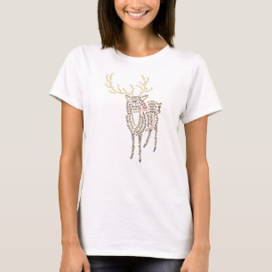 Welt Wort Rentier T-Shirt