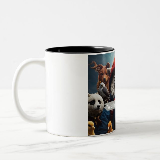 Weltagentag Zweifarbige Tasse (Links)