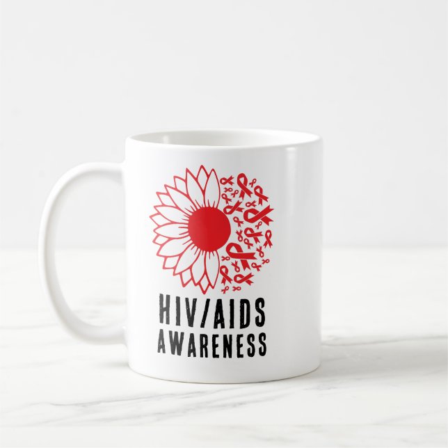 Weltaidstag - Bewusstsein | HIV-Bewusstsein Kaffeetasse (Links)