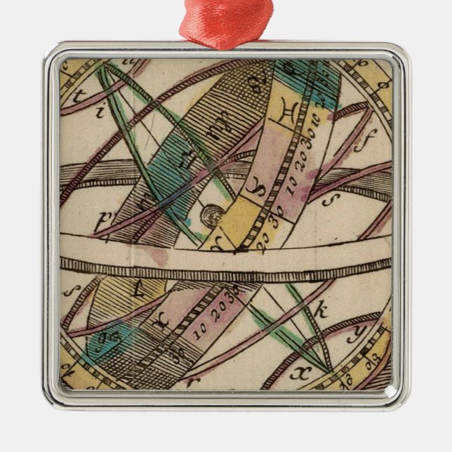 Weltatlas 2 silbernes ornament (Vorne)
