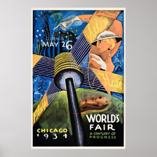 Weltausstellung 1934 - Chicago Jahrhundert des For Poster