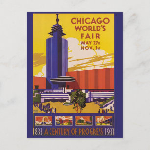 Weltausstellung Chicago 1933 Vintage-Postkarte Postkarte
