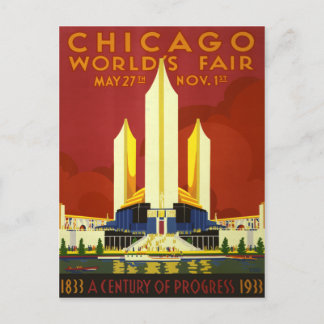 Weltausstellung Chicago 1933 Vintage-Reiseposter Postkarte