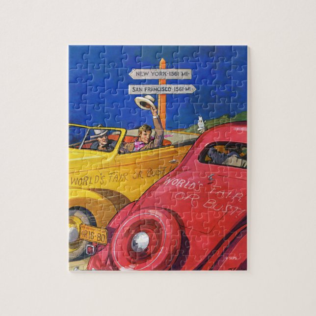 Weltausstellung oder Bust Puzzle (Vertikal)
