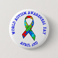 Weltautismus-Bewusstseinstag 2. April Button