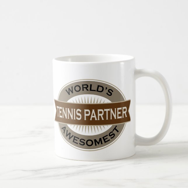 WeltAwesomest Tennis-Partner Tasse (Rechts)
