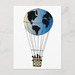 Weltballon Postkarte