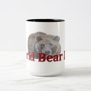 Weltbärenfeier Rote Typografie Zeichnend Zweifarbige Tasse