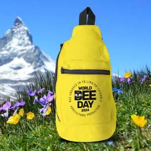 Weltbebentag Gelber Schwarzer Bestäuber Crossbody Bag