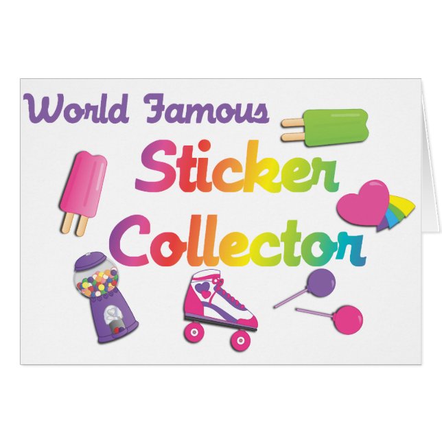 Weltbekannter Sticker Collector (Vorderseite (Horizontal))