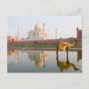Weltberühmte Grabstätte des Taj Mahal bei Postkarte