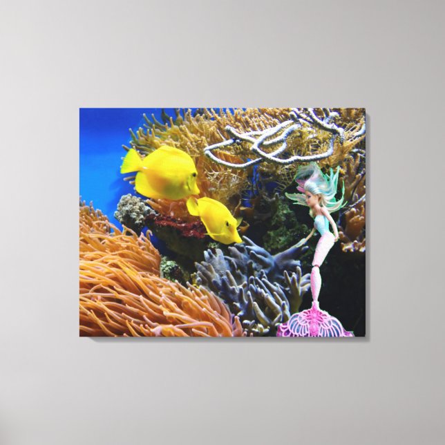 Weltberühmte Meerjungfrau. Leinwanddruck (Vorderseite)