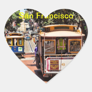 Weltberühmte Seilbahnen Herz-Aufkleber